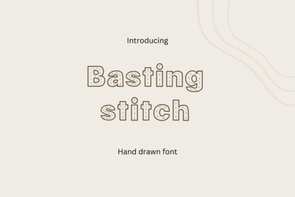 Basting Stitch Font for Bold Display Design