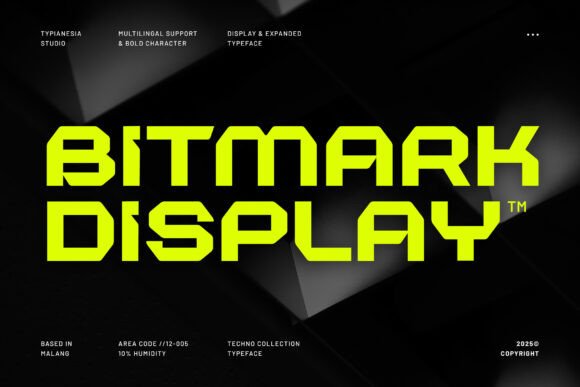 Bitmark: A Bold Display Font for Modern Makers