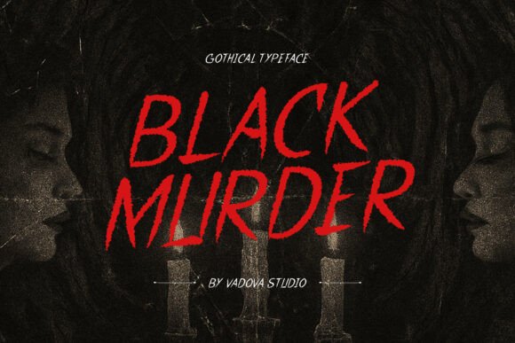 Black Murder Font for Gothic Marketing Design