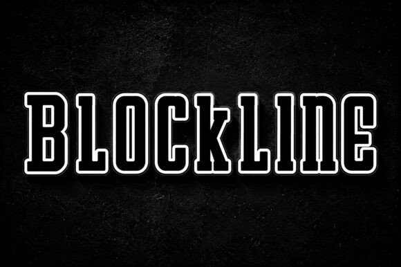 Blockline Typeface for Bold Editorial Headers
