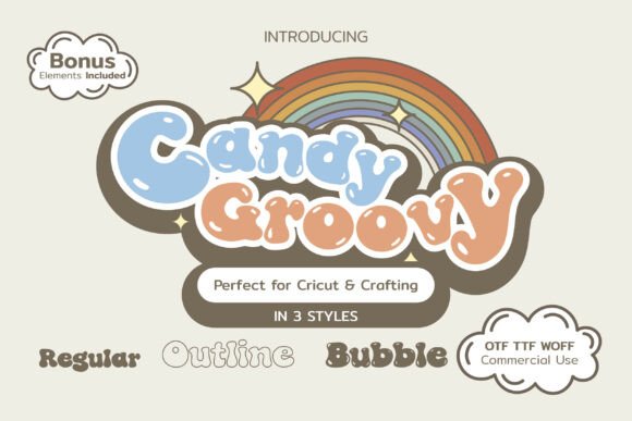 Candy Groovy: A Retro Bubble Typeface for Modern Editorial Design