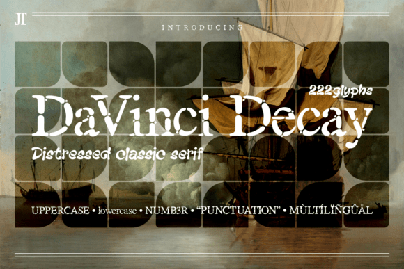 Davinci Decay: A Grunge Serif Font for Makers