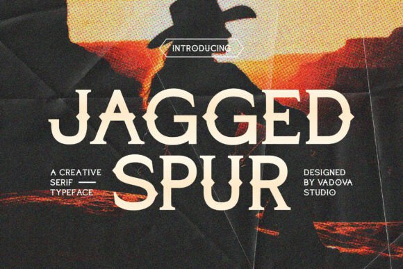 Jagged Spur Font for Rustic Western Branding