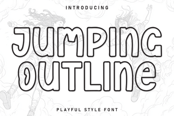 Jumping Outline Font for Polished Brand Identity