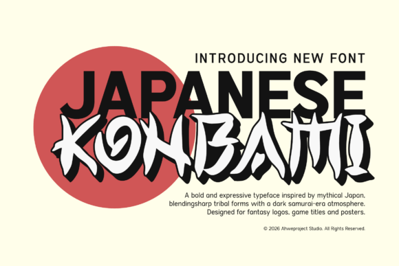 Konbami: A Bold Japanese Display Font