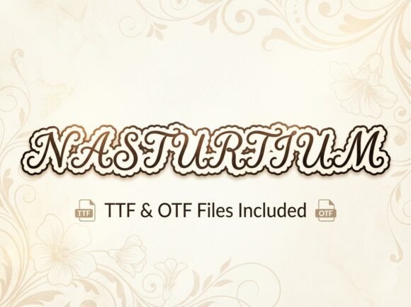 Nasturtium Font for Handmade Brands