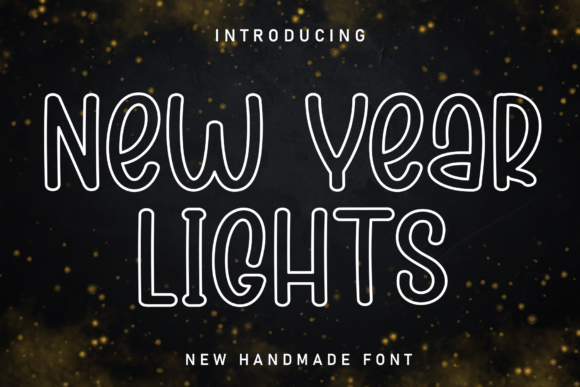 New Year Lights Display Font for Web Design