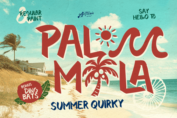 Palmila: A Playful Display Font for Summer Web Design