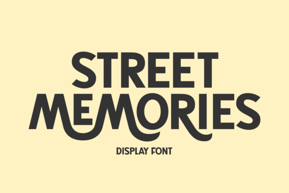 Street Memories Font for Editorial Design